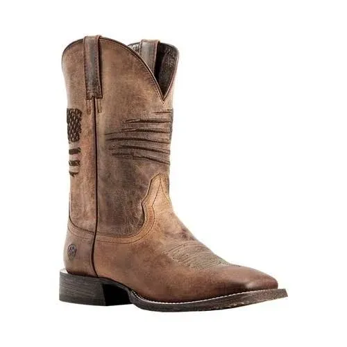 Ariat Men's Circuit Patriot Boots Weathered Tan / 10