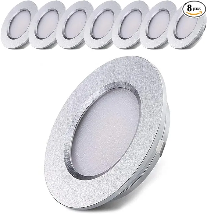 B-right Rv Recessed Led Ceiling Light 12v 4000k Ultra-thin Aluminum Puck Lights Dimmable