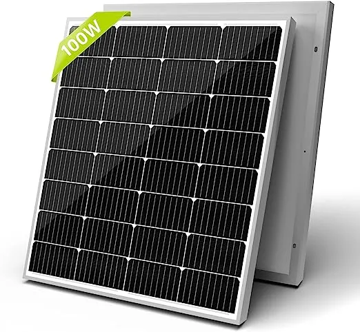 Newpowa 9BB Cell 100W Monocrystalline 100W 12V Solar Panel 100W New 12V Compact Design High Efficiency Module RV Marine Boat Off Grid (100W New)