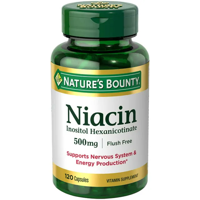 Nature's Bounty Flush Free Niacin 500 mg