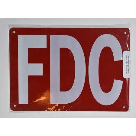 FDC Sign, Engineer Grade Reflective Aluminum Sign (red,Aluminum 7X10)(ref-2022-4)