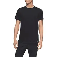 Calvin Klein Men's Cotton Classics 3-Pack Crewneck T-Shirt - Black - L