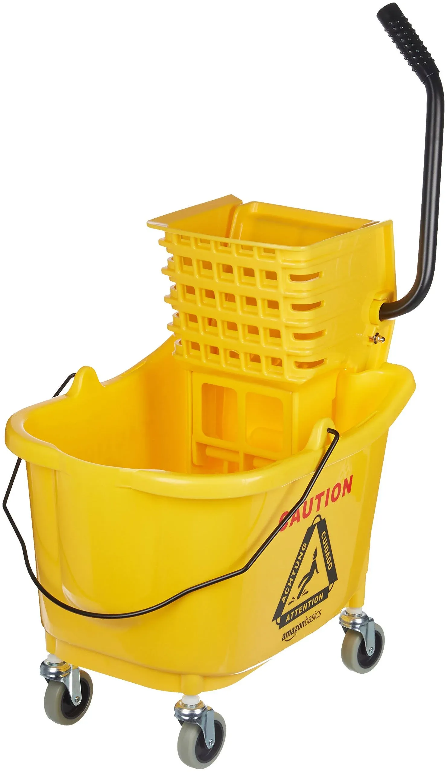 Mobile Mop Bucket Press Wringer Combo with Wheel Commercial Floor Cleaning Tool