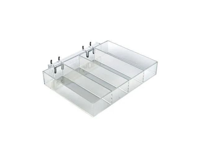 AZAR DISPLAYS 225544 Four Compartment Tray for Peg/Slat/Counter, PK2