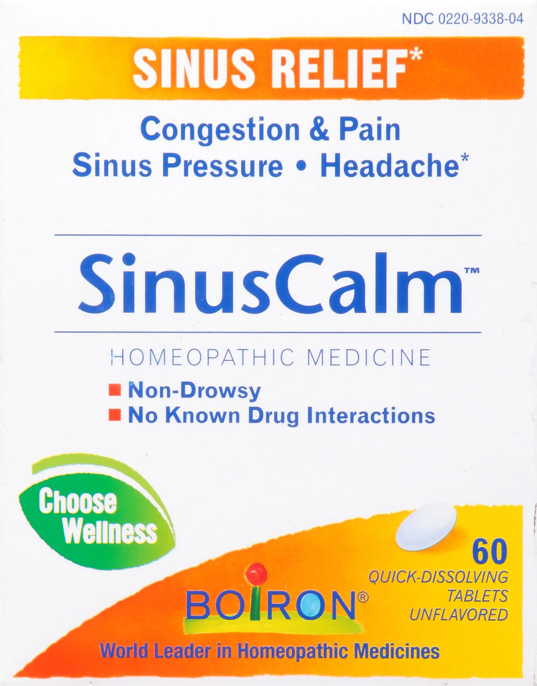 Boiron Sinuscalm Sinus Relief Homeopathic-60 Tablets