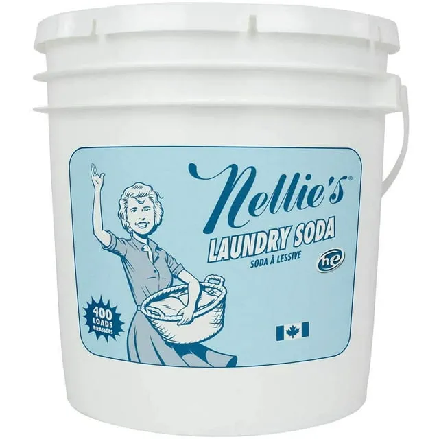 Nellie's Laundry Soda - Concentrated Laundry Detergent Powder - Bulk 400 Loads - Eco-Friendly, Biodegradable, Vegan, Hypoallergenic, Fragrance-Free, and Non-Toxic Formula