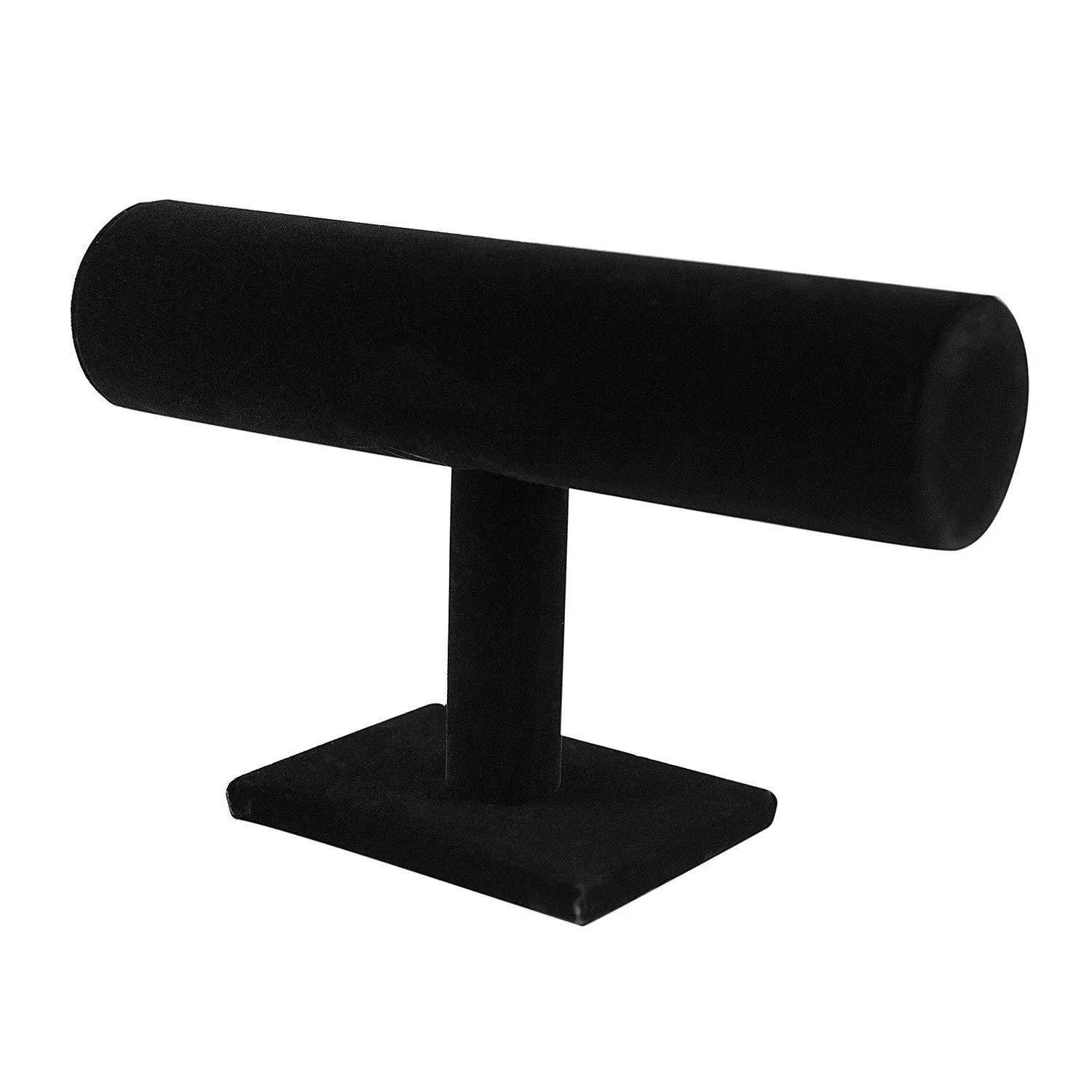 Black Velvet Hovering T-Bar Bracelet Necklace Jewelry Display Stand by Super Z Outlet