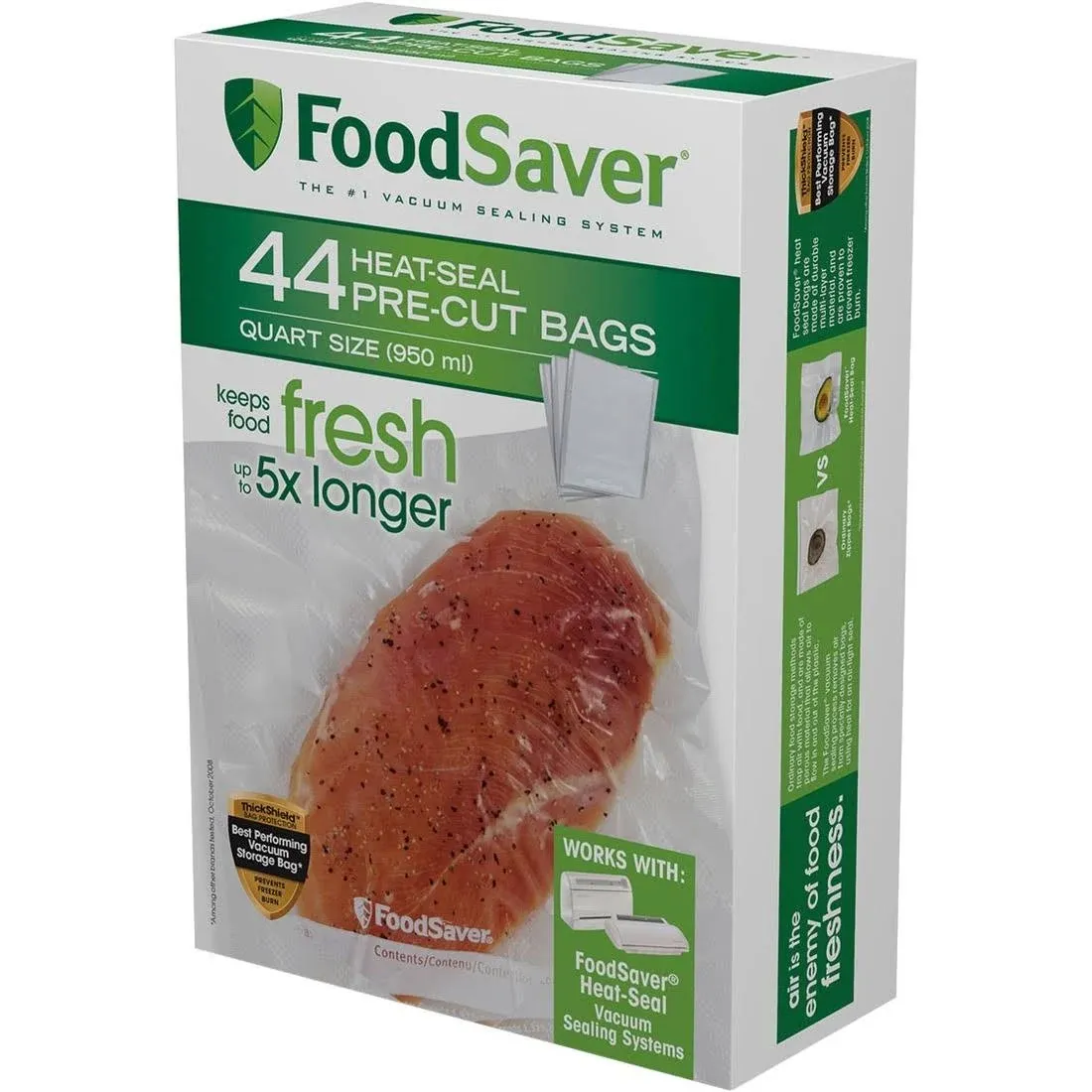 FoodSaver Heat-Seal Bags Quart Size 44 Bags