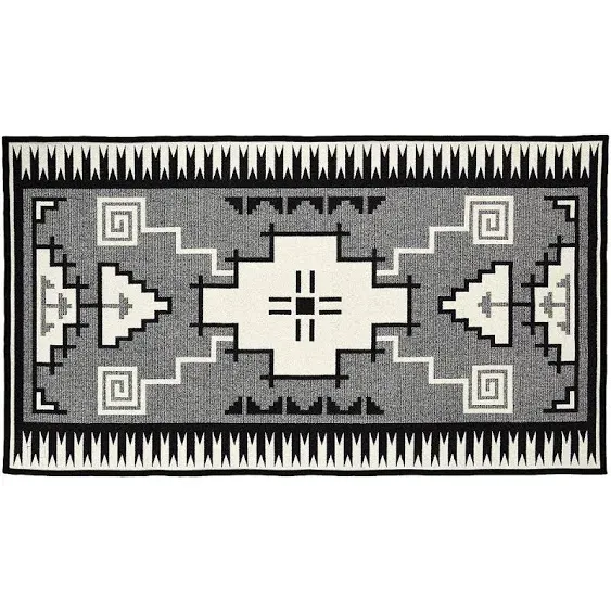 Pendleton Wool Saddle Blanket, Naskan Black/Ivory, One Size