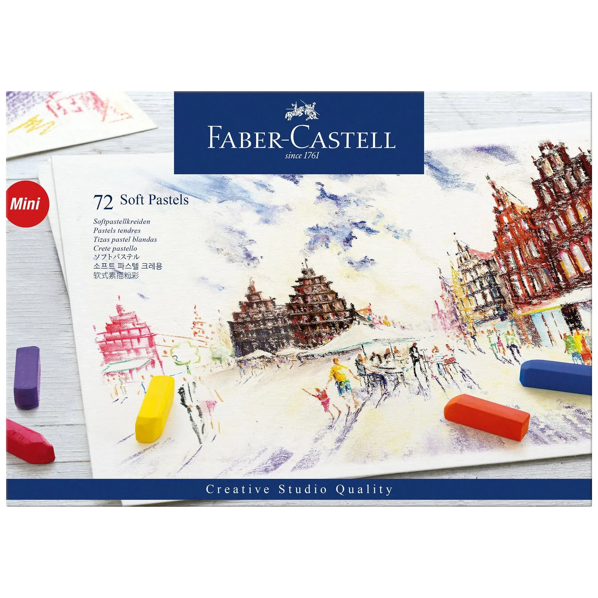 Faber Castel Soft Pastel 70 colors, 72 set paper box 128272 [Japan Genuine]