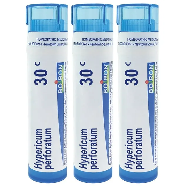 Boiron Hypericum Perforatum 30c Homeopathic Medicine for Nerve Pain - Pack of 3 (240 Pellets)