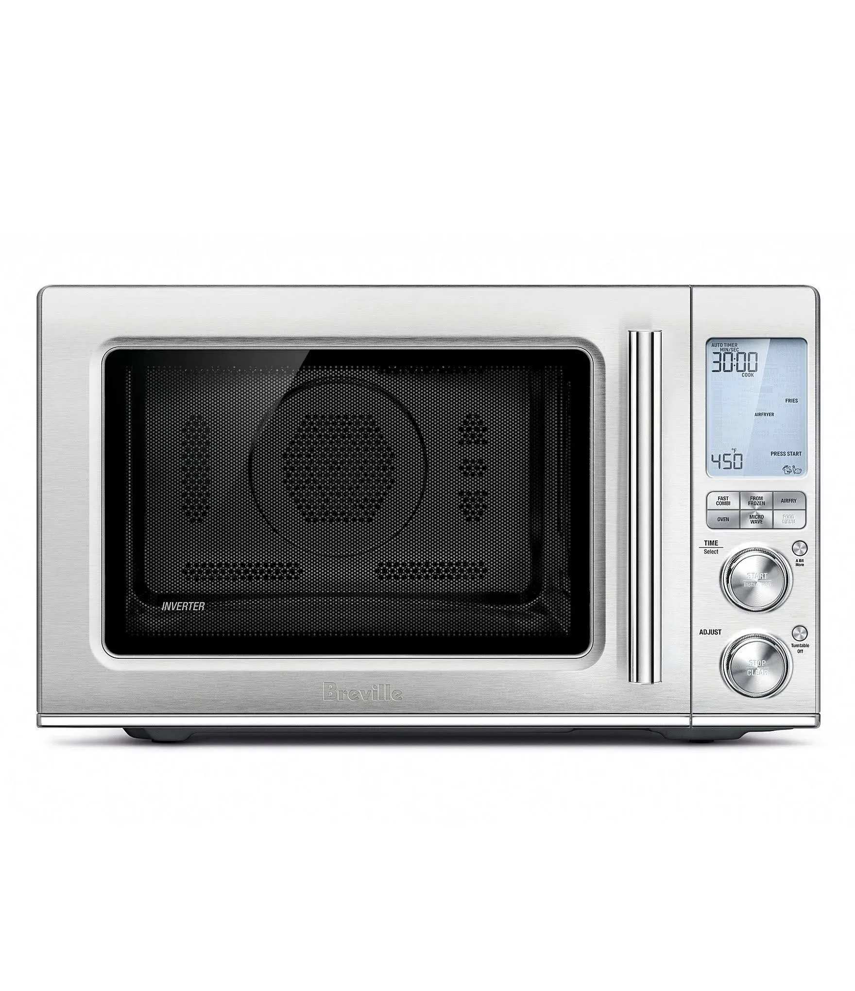 Breville Combi Wave 3-in-1 Microwave, Air Fryer, and Toaster Oven, Brushed Stainless Steel, BMO870BSS1BUC1