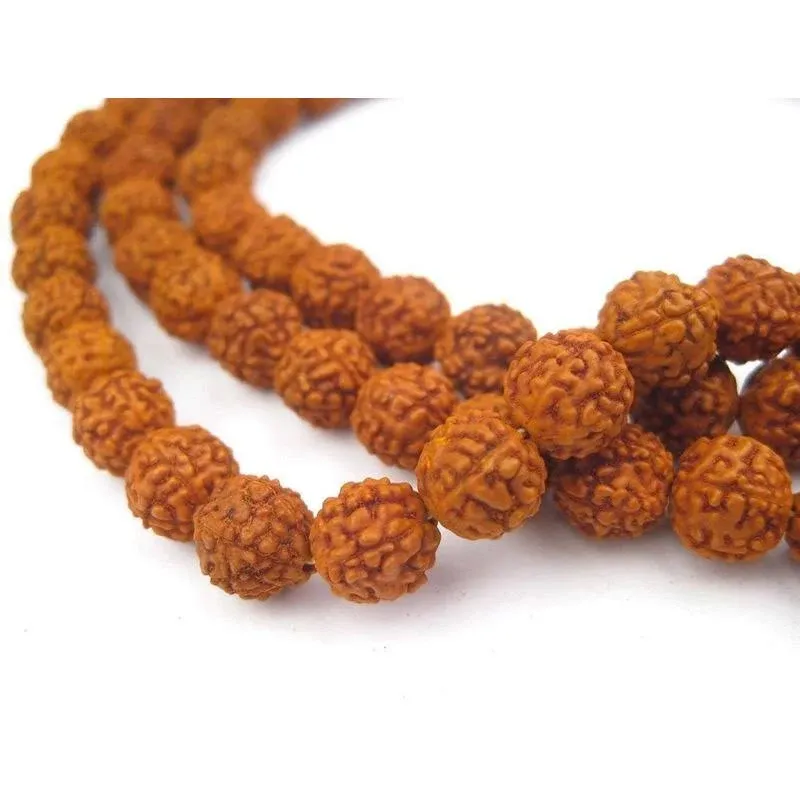 Storite Rudraksha Rudraksh Japa Mala Rosary 108 + 1 Prayer Beads 8mm