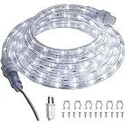 FOEERS 3M 10ft 110V LED Rope Light Outdoor Wedding Christmas Holiday Decoration Lights White