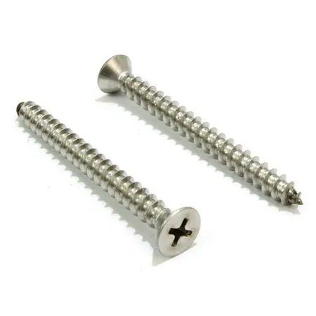 #6 X 1 Stainless Flat Head Phillips Wood Screw (100 pc) 18-8 (304) Stainless Steel Screws by Bolt Dropper