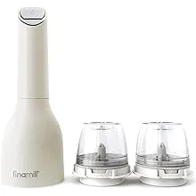 FinaMill's Award-Winning Battery-Operated Pepper Mill & Spice Grinder - Adjustable Coarseness, Ceramic Grinding Elements, LED Light, 2 Quick-Change ProPlus Pods - Perfect for Home Cooking & Gifting