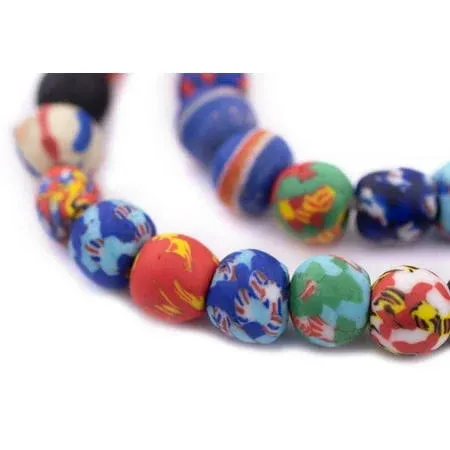 Krobo & Fused Recycled Medley Glass Beads