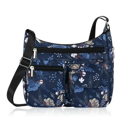 Crossbody Bag for Women - Multi-pocket Shoulder Bag Lightweight Messenger Bag Casual printed Purse Handbag Travel Bag