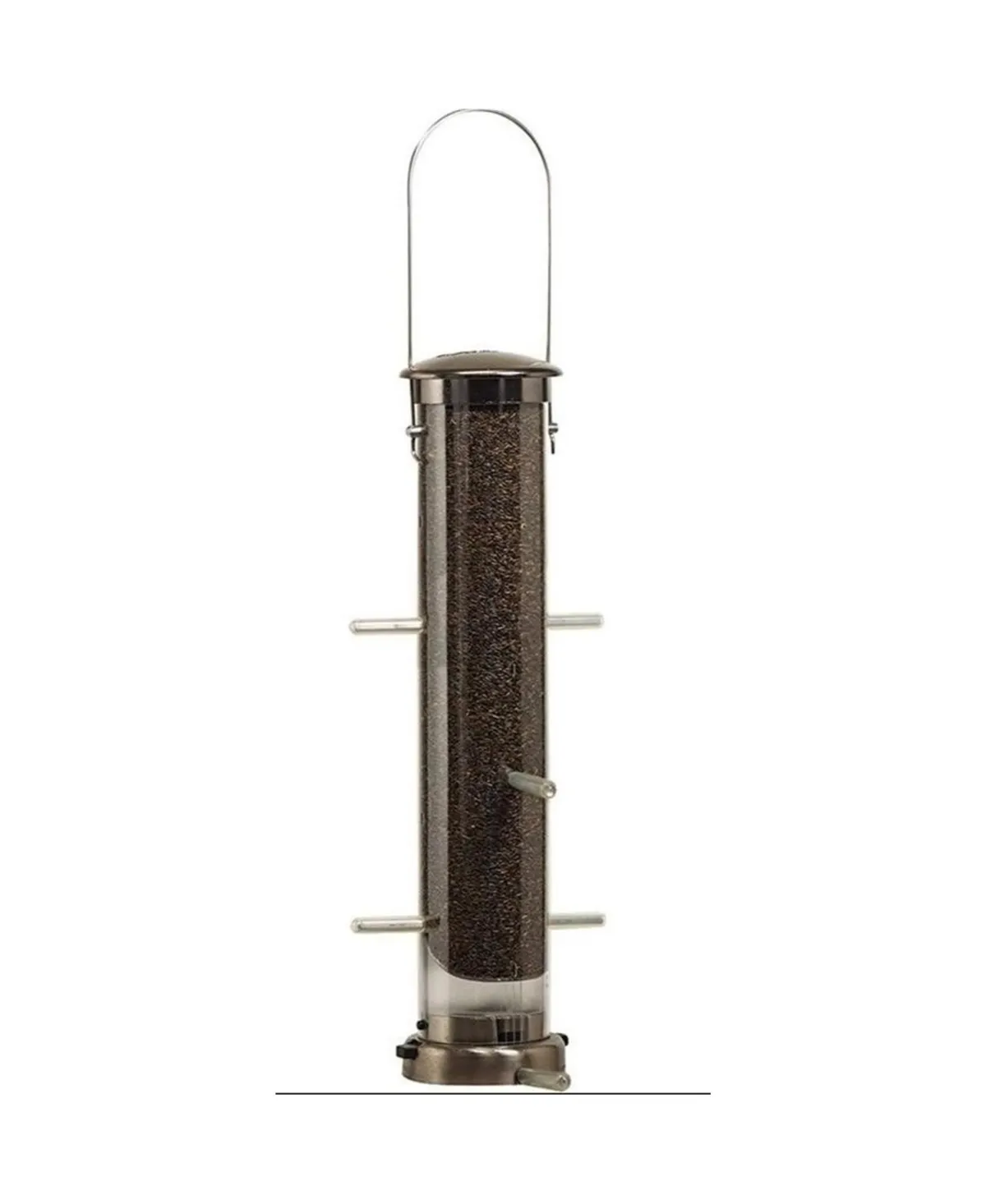 Aspects Large Brushed Nickel Nyjer Tube Feeder