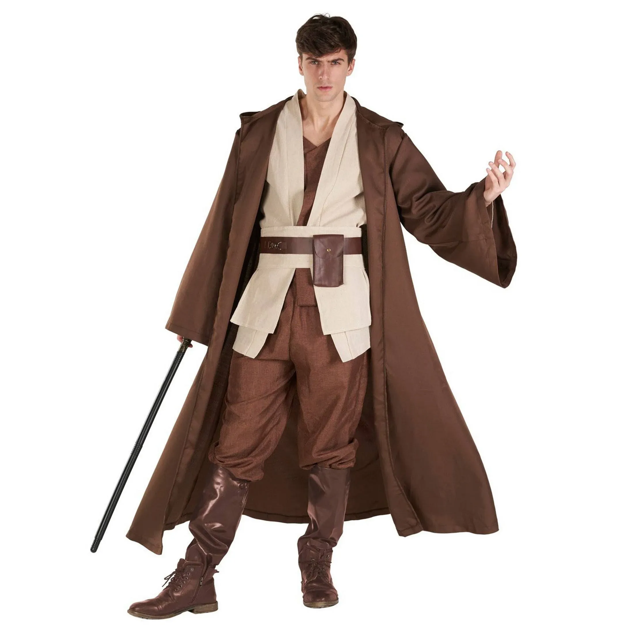 Mens Jedi Star Wars Hooded Robe Halloween Costume