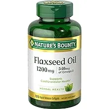 Nature's Bounty Flaxseed Oil Softgels, 1200 Mg, 125 Ct