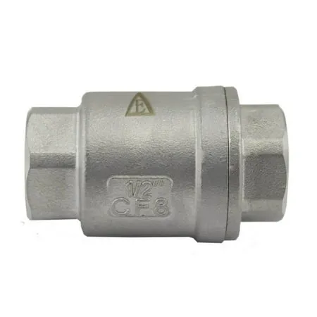 Megairon 1-1/4" NPT Female WOG1000 Check Valve,Spring Loaded In-line Low Cracking Pressure,Stainless Steel SS316 CF8M