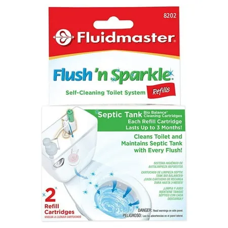 Fluidmaster Flush 'n Sparkle Septic Tank Care Toilet Cartridge