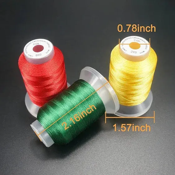 30 Colors Polyester Embroidery Machine Thread Kit 500M (550Y) Each Spool - Color