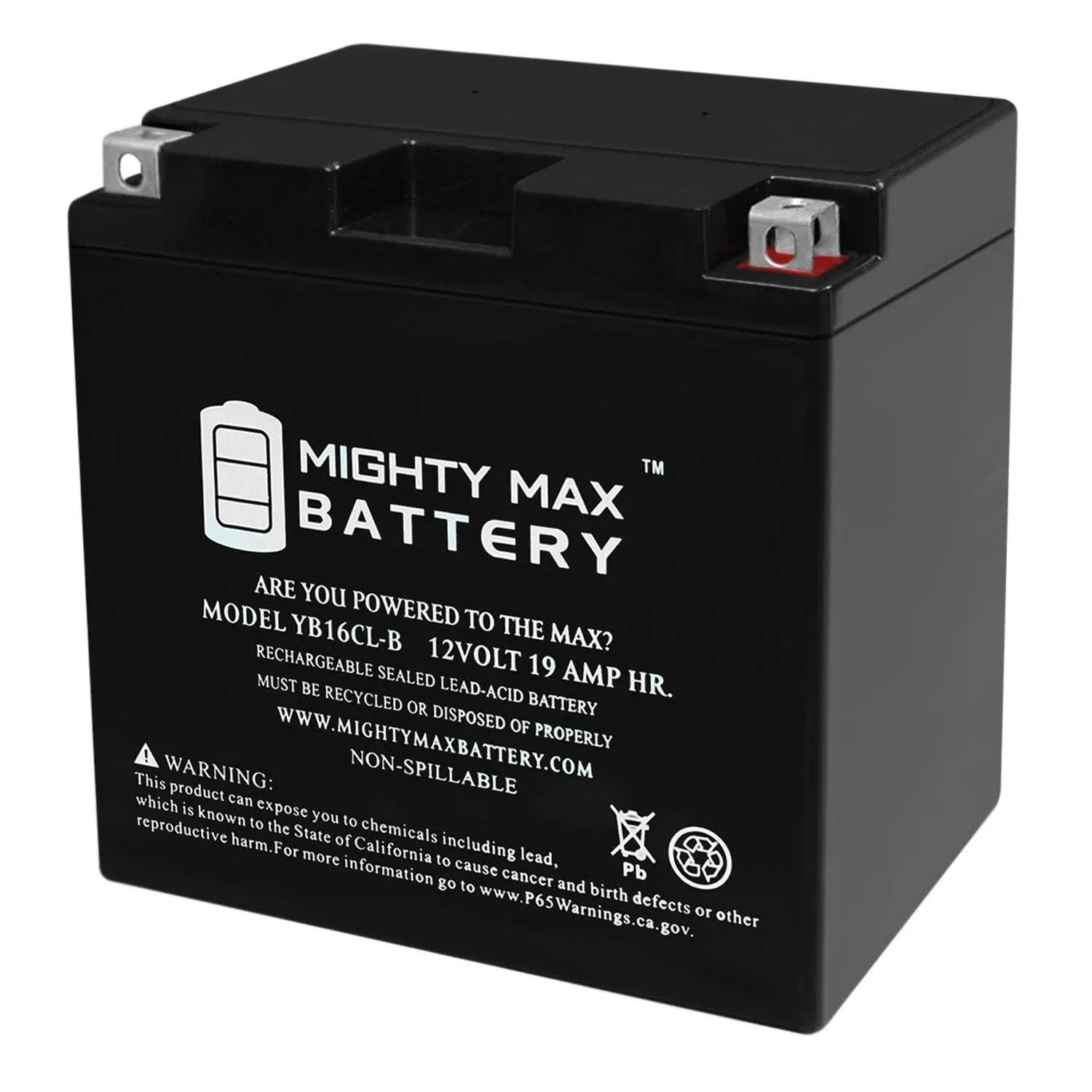 YB16CL-B 12V 19AH Battery for Yamaha All Wave Runner Models 1987-2008