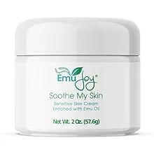 Soothe My Skin Cream for Sensitive Skin - Eczema Cream Psoriasis Atopic Dermatitis Lichen Sclerosus. Emu Oil Cream with Only Natural Ingredients