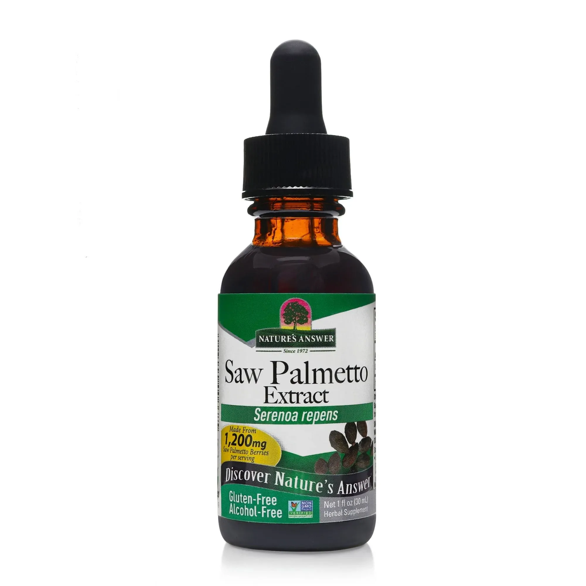 Nature's Answer, Saw Palmetto Extract, Alcohol-Free, 1,200 mg, 1 fl oz (30 ml)