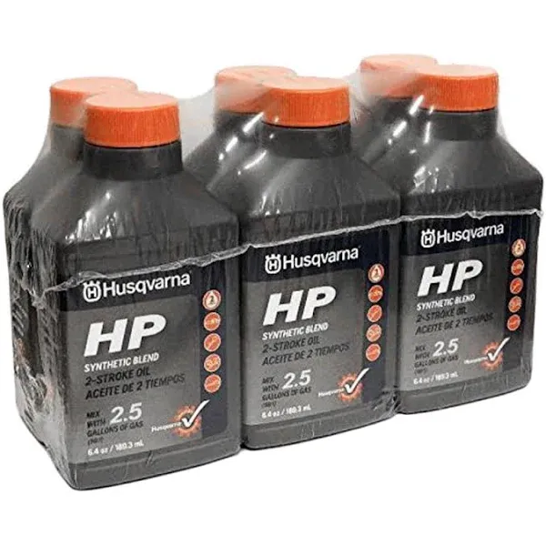 Husqvarna HP 2 Stroke Oil 6.4 Bottle 6-Pack 593152603