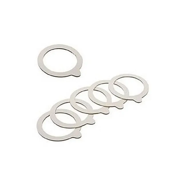 Bormioli Rocco Glass Co 6 Piece Fido Jar Replacement Gaskets, 3.25", White