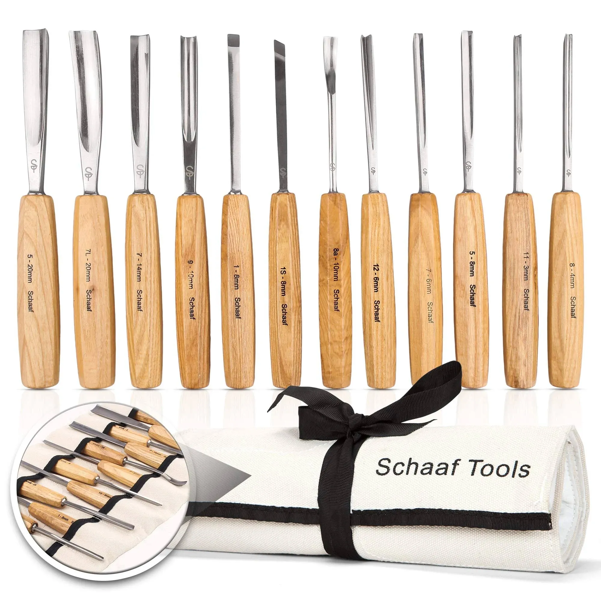 Schaaf Full Size Wood Carving Tools, Set of 12