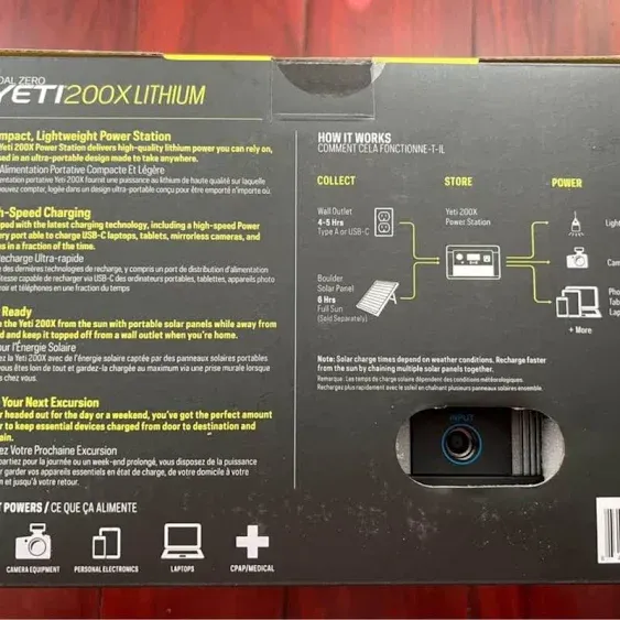 Goal Zero Yeti Lithium 200X Portable Power Station