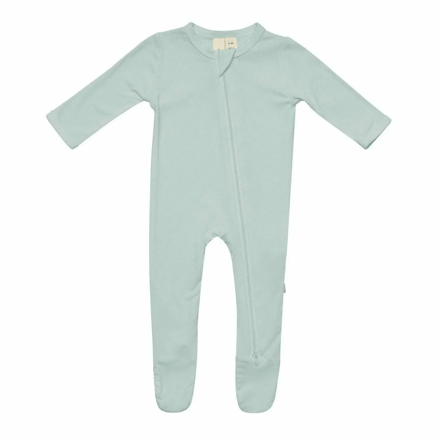 Kyte Baby Zippered Footie - Sage - 0-3 Months