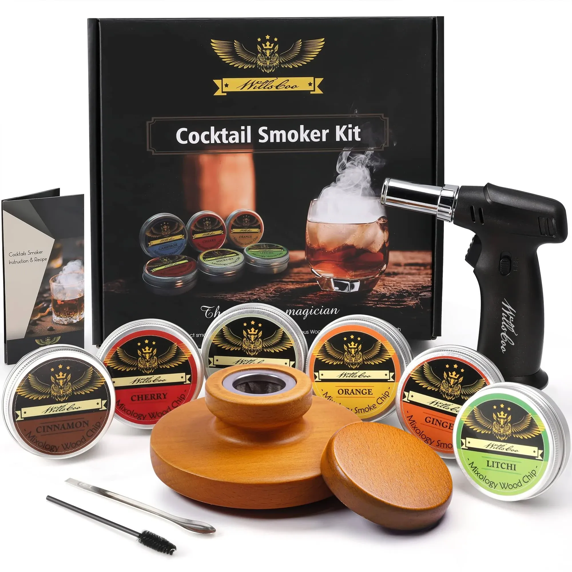 Cocktail Smoker Kit with Torch for Whiskey & Bourbon, Old Fashioned Color-1