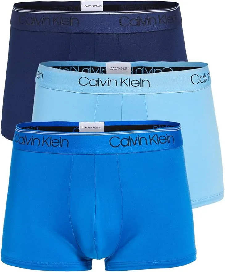 Calvin Klein Underwear Three-Pack Blue Micro Boxer Briefs