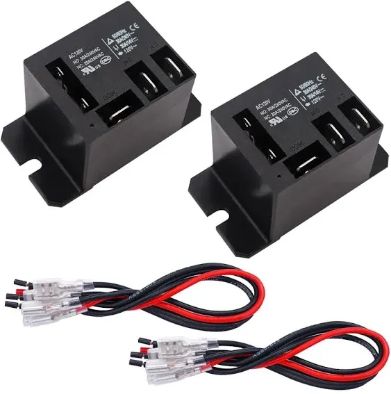 Tnisesm 2pcs Power Relay Ac120v Coil 30a Spdt(1no 1nc) 120 Vac With