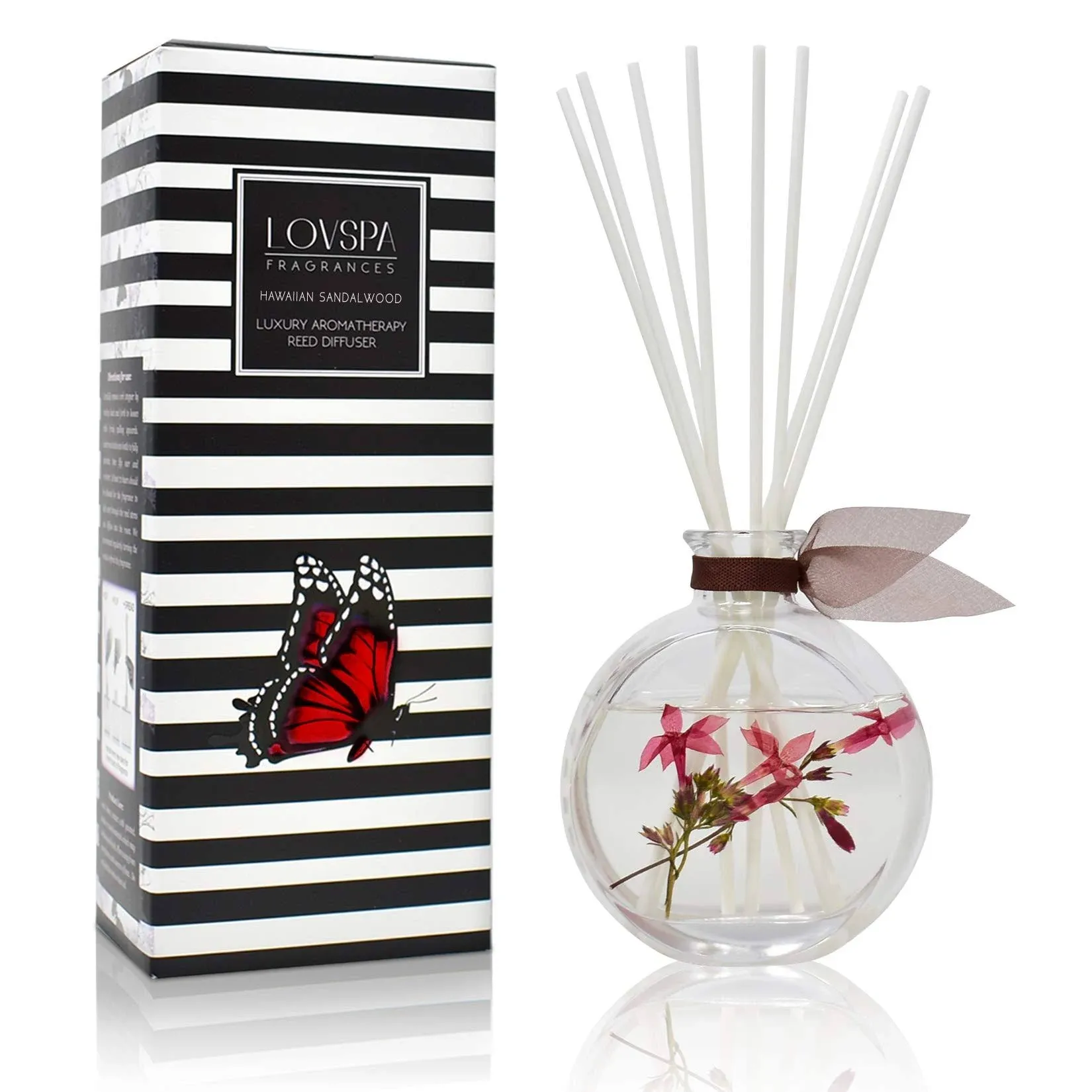 LOVSPA Hawaiian Sandalwood Luxury Home Fragrance Diffuser Reeds Set | Opulent ...