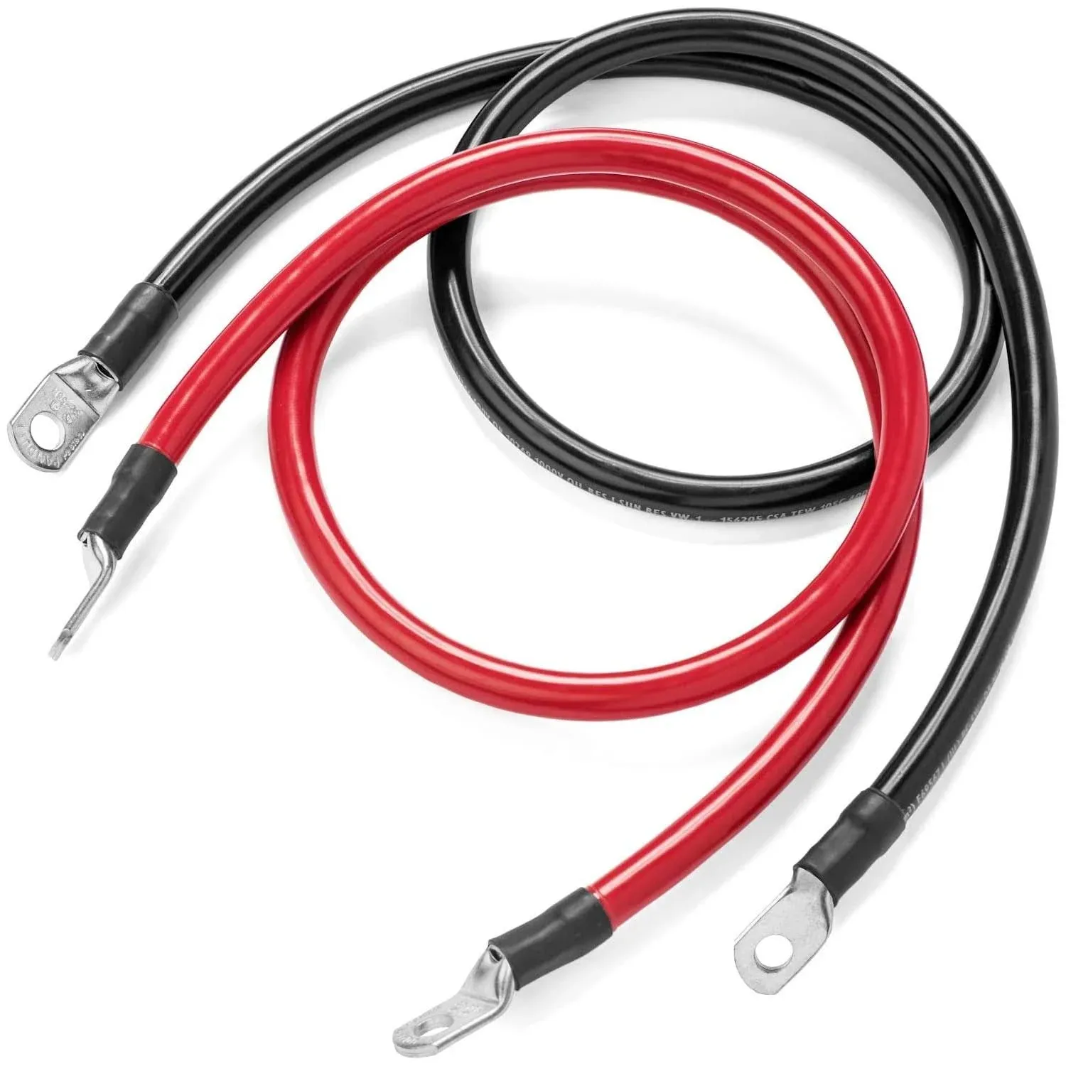 Spartan Power SP-12FT4CBL38 12 Foot 4 AWG Battery Cable Set with 3/8"