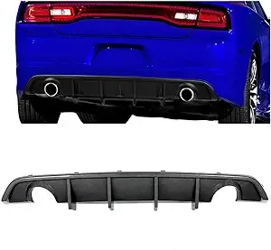 Rear Diffuser Carbon Fiber Valance V2 Style For Dodge Charger SRT8 2012-2014 13