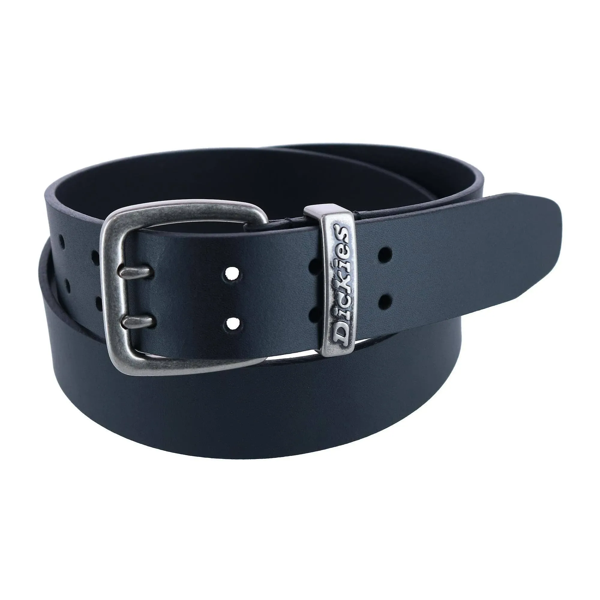 Dickies Men's Big & Tall Leather Two Prong Casual Belt - Black 3X