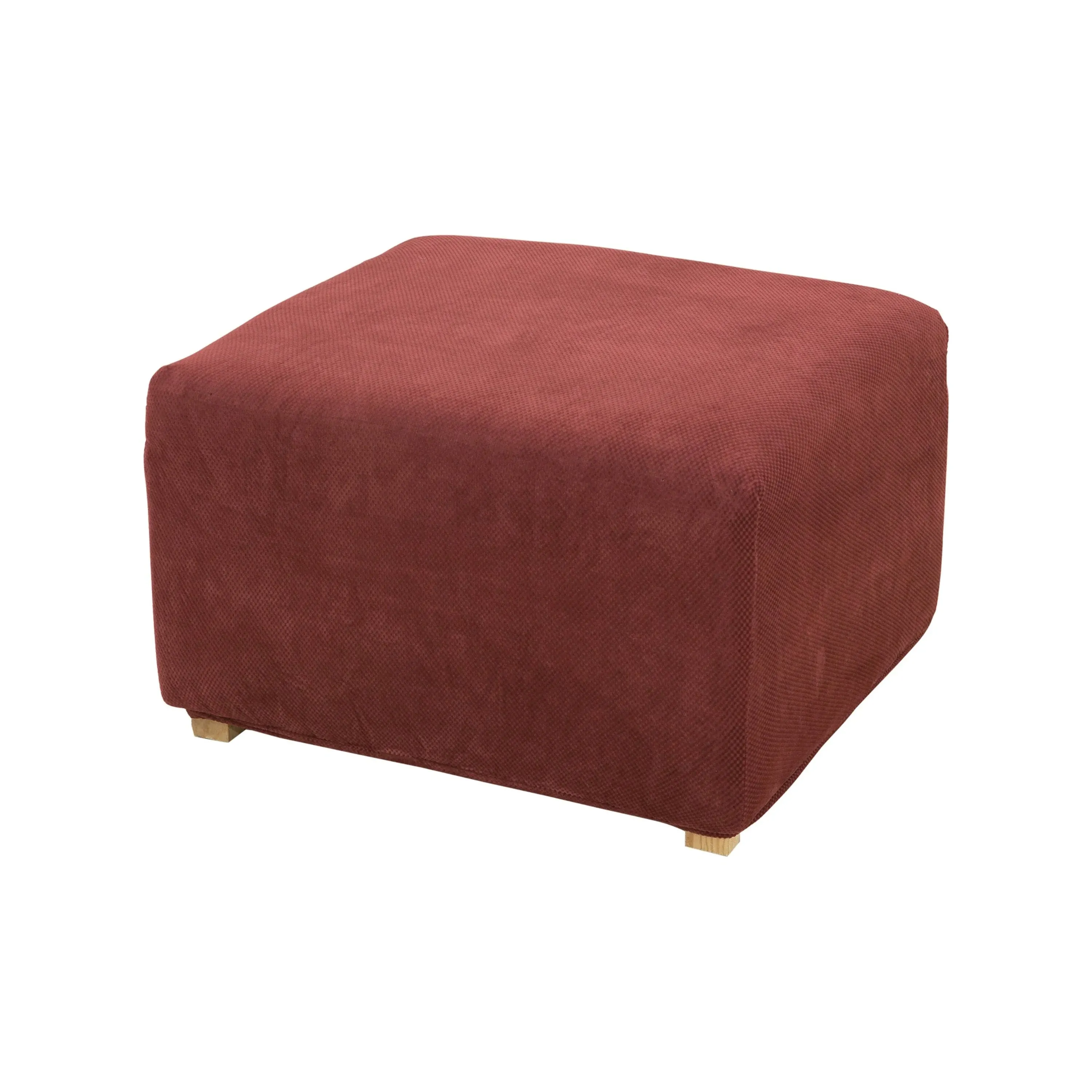 SureFit Home Décor SF38706 Pique Box Cushion Large Size Lift Recliner Chair Cover, Stretch Form Fit, Polyester/Spandex, Machine Washable One Piece Garnet Color