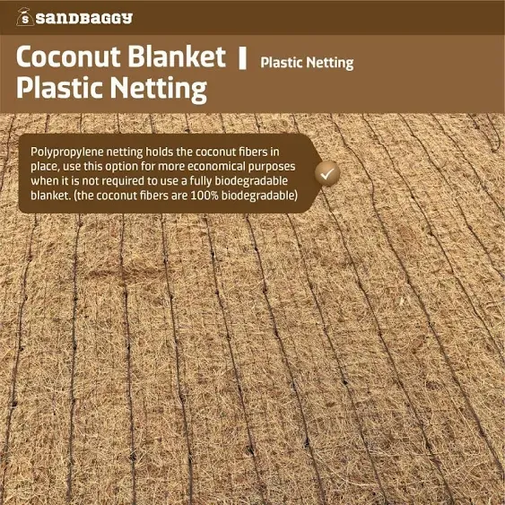 Sandbaggy Coconut Erosion Control Blanket - Steep Slopes (1:1), Soil Retention  | eBay