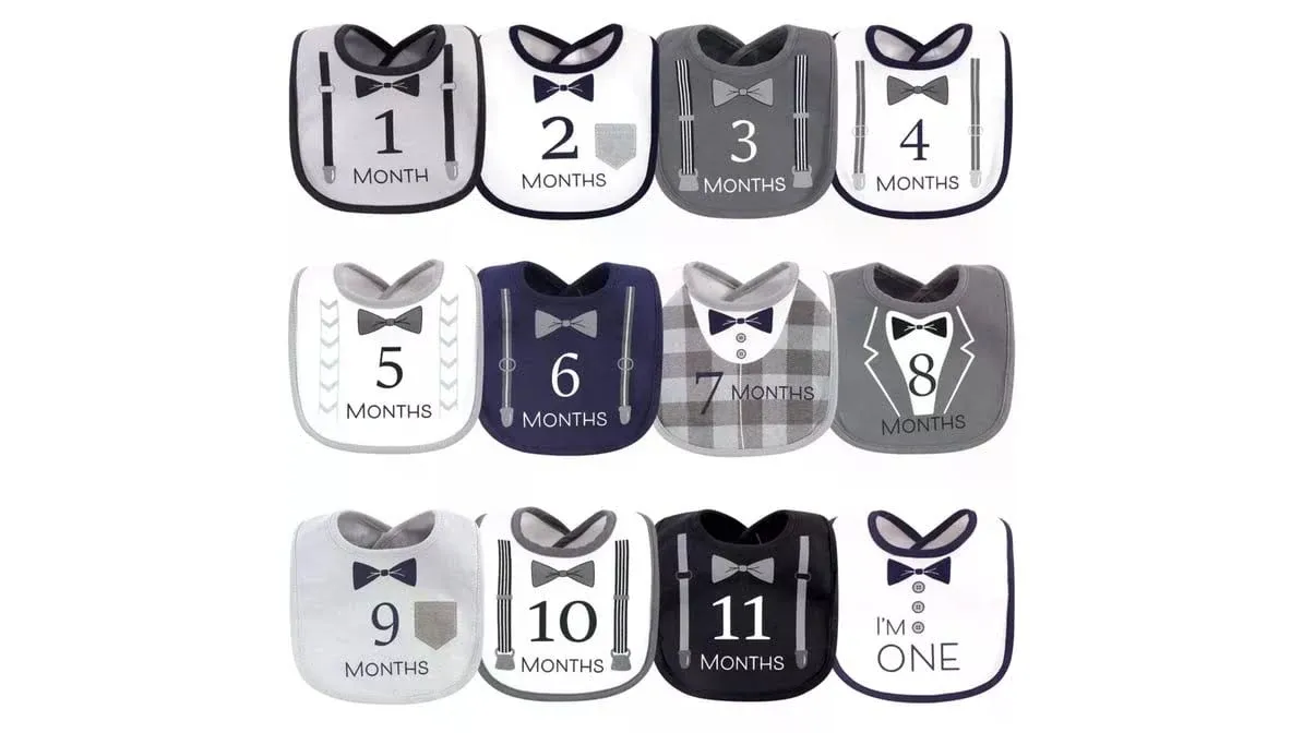 Hudson Baby Cotton Bibs Brand New / One Size