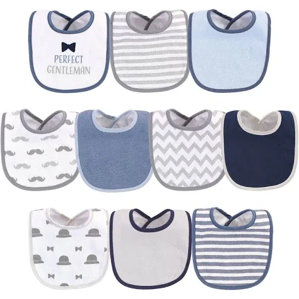 Hudson Baby Cotton and Polyester Bibs Perfect Gentleman / One Size