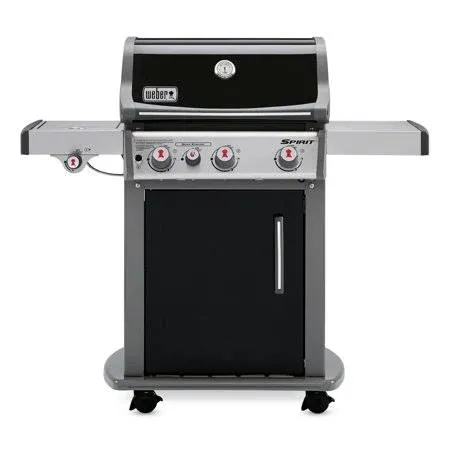 Weber Spirit E-330 Black Porcelain-enamel 3-Burner Liquid Propane Gas Grill with 1 Side Burner