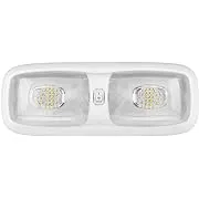 Lumitronics LED Euro Style RV Ceiling Dome Light - Double - White