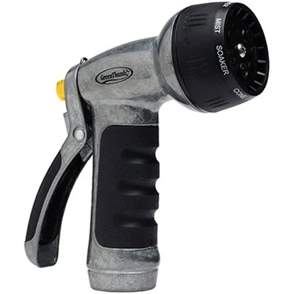 7-Pattern Adjustable Hose Nozzle, Heavy-Duty Metal